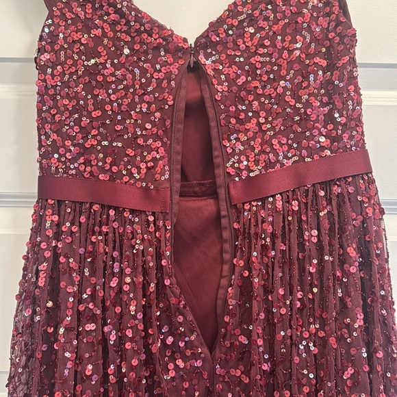 Burgundy Sequin Formal Gown - Picture 5 of 5